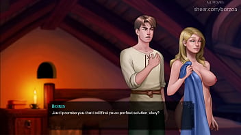 Wal 23 huge boobs blonde sticking small wooden dildo into her sexy shaved pussy