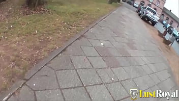 Busty blonde girl likes posing naked on cam