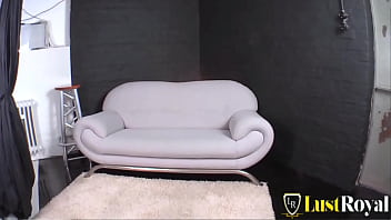 Busty blonde girl likes posing naked on cam