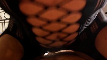 I fuck him by riding him and we end up in doggy style with a nice cumshot up to the hair