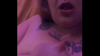 Fatty playing with tits