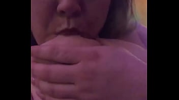 Fatty playing with tits Fatty playing with tits