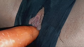 Incredible bitch sucks soft dildo and stretches her tight hole