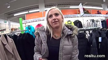 Flawless czech teenie was teased in the hypermarket and poked in pov