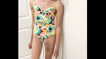 Adorable Ts Femboy Trap Plays With Her Dick While Doing Gymnastics thumbnail