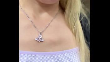 Asian girl masturbates in elevator and someone came in