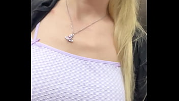 Asian girl masturbates in elevator and someone came in