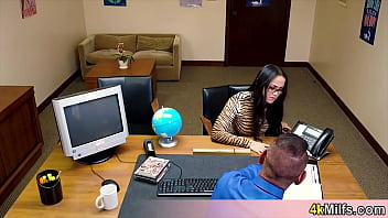 The new office emplyer chick is ready to do anything