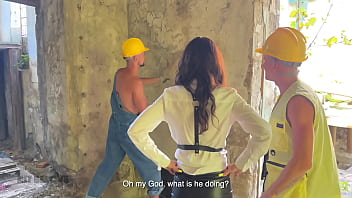 Three workers persuade a fragile inspector to fuck katty west disdiger falcon al and kit belove