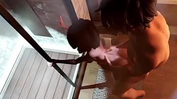 Bathroom sex with cass from big hero 6 Bathroom sex with cass from big hero 6