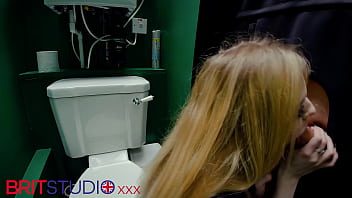 Horny nurse sucks cock at the gloryhole