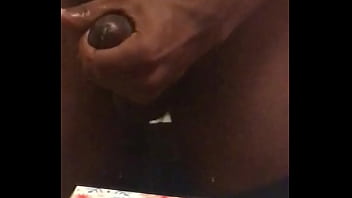 Big black cock jerk and cum