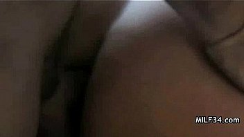 Big breated horny milf's bedroom seduction