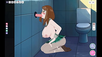 Ochako uraraka gives a blowjob to one of her clients lust's cupid