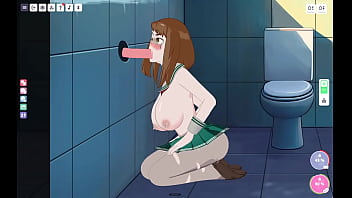 Ochako uraraka gives a blowjob to one of her clients lust's cupid