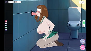 Ochako uraraka gives a blowjob to one of her clients lust's cupid