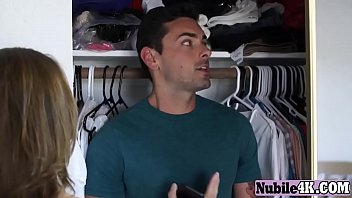 Two hot babes banged by friendcock from her mom