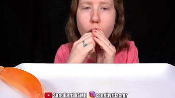Songbyrd eats squirting jelly candies