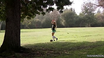 Tasha reign pleasures her tight anus & luscious pussy cavity