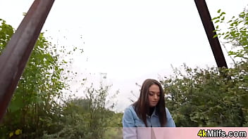 Enjoying the outdoors with my new stepmom