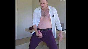 Office boss solo tommy wood jerking his cock huge cumshot