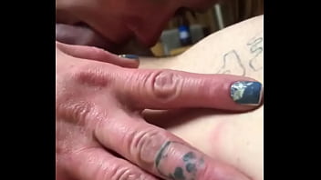 Spiting and gagging on my cock