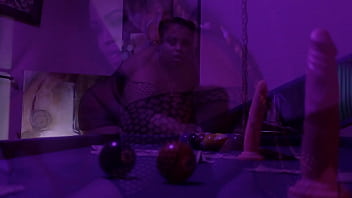 Girl on girl in pool hall