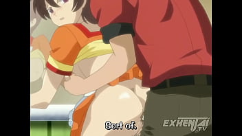 Jefe juega con su tímida empleada mientras ayuda a un cliente hentai sin censura subtítulos