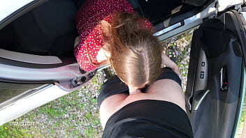 I seduced my driver gave him a sloppy blowjob and swallowed every drop