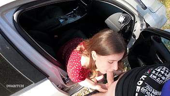 I seduced my driver gave him a sloppy blowjob and swallowed every drop