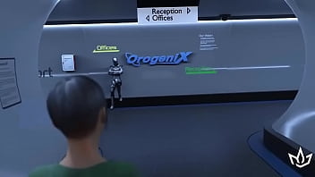 Bound guy gets his dick sucked then machine milked