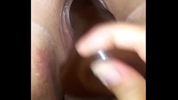 Ramming her beautiful pussy with dildo