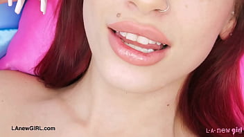 Hot brunette naked close up