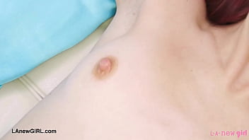 Hot brunette naked close up