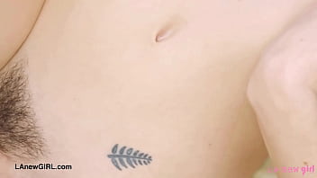 Hot brunette naked close up