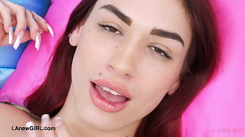 Hot brunette naked close up