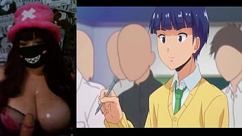 Hotwife with natural big tits watching hentai kimi wa yasashiku netorareru ep2