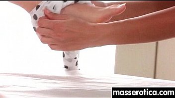 Massage therapist giving her patient some unknowing love 23