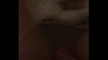 Straight fatty stroking in bubble bath