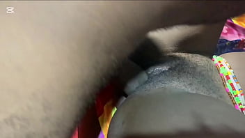 Black girlfriend rides on her huge boyfriends dick