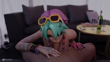 Selene sucks your cock