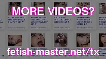 Japanese asian tongue spit fetish
