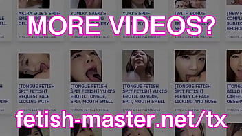 Japanese asian tongue spit fetish