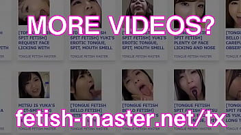 Japanese asian tongue spit fetish