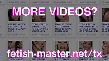 Japanese asian tongue spit fetish