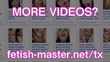 Japanese asian tongue spit fetish