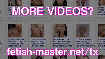 Japanese asian tongue spit fetish