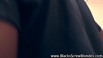 Babe rides big black dick