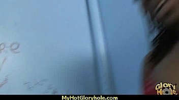 Hot couple having oral sex in gloryhole interracial 5