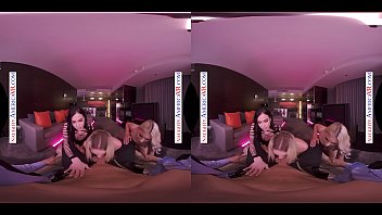 Lucky guy gets to go back to a hotel with three hot babes to fuck